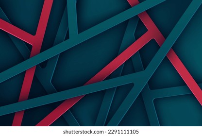 Abstract green red dimension line triangle background. eps10 vector