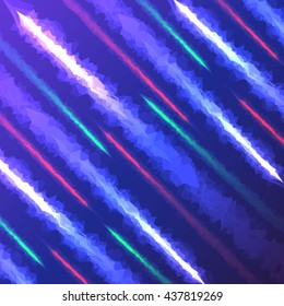 Abstract green red lines blue background