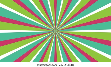 fondo de patrón abstracto de explosión de sol verde y rojo para el diseño gráfico moderno. caricatura de rayos brillantes con colorido para el sitio web papel tapiz de banner y decoración de carteles