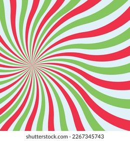Abstract green and red twist retro background vector illustration