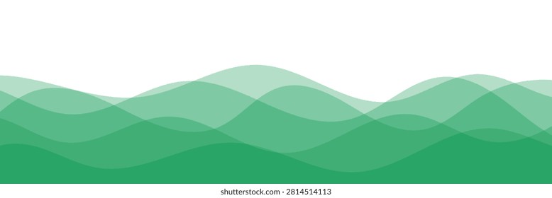 Abstract Green Rice Farm Fields Background. Vector Mountains Landscape with Tea Plantation. Hill Agriculture Pattern Collage. Rural Organic Farmland Illustration. EPS 10 .