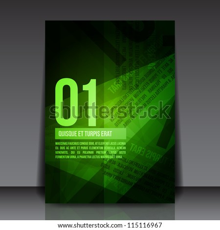 abstract green rusty newspaper flyer template stock vector royalty