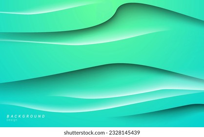 Abstract green sage wave diagonal background