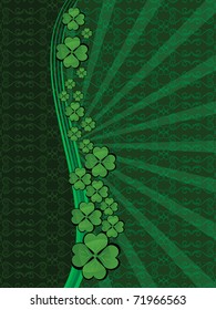 abstract green seamless floral pattern background for 17 march