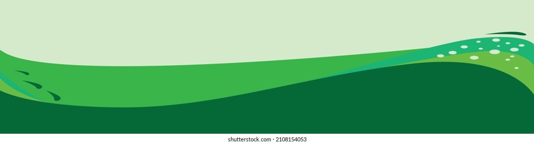 An abstract of green  shadesas a  wave background banner