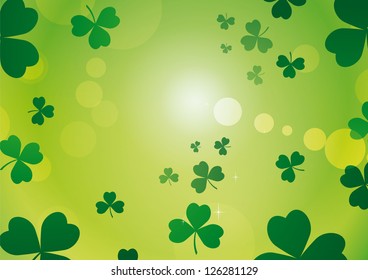 abstract green with shamrocks
