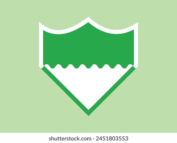 Abstract green shape flt vector illustration 