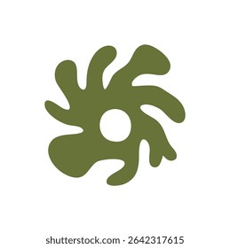 Ilustración vectorial de forma verde Abstractas. Vector de forma Abstractas floral 	