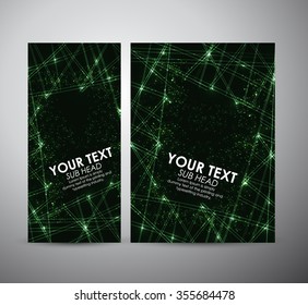 Abstract green shining line. Graphic resources design template. Vector illustration