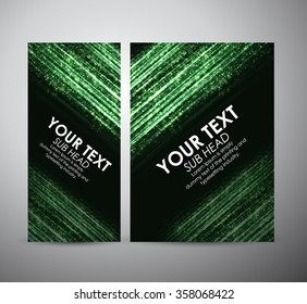 Abstract green shining line. Graphic resources design template. Vector illustration