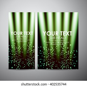 Abstract green shining line. Graphics resources design template. Vector illustration