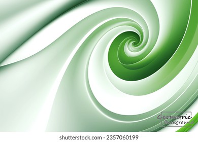 Abstract green silver geometric background. Dynamic shapes composition. Vector illustration.