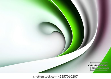 Resumen de fondo geométrico de plata verde. Composición dinámica de formas. Ilustración vectorial.