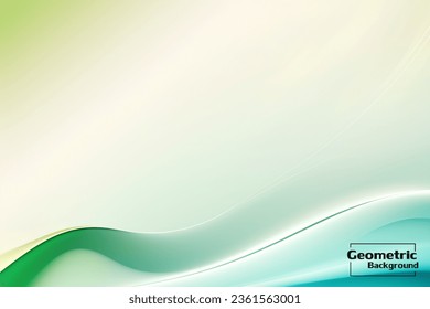 Abstract green and silver geometric background. Dynamic shapes composition. Vector illustration.