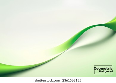 Resumen de fondo geométrico verde y plateado. Composición dinámica de formas. Ilustración vectorial.