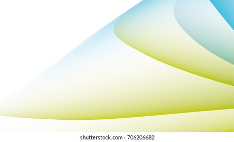 Abstract green and sky blue gradient curve background