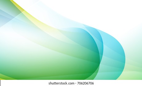 Abstract green and sky blue gradient curve background