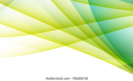 Abstract green and sky blue gradient curve background