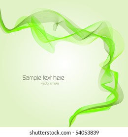 Abstract green smoke