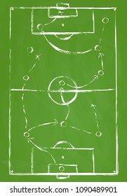 abstract green soccer field background with white marks