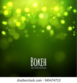 Abstract Green Soft Bokeh Background. Vector illustration