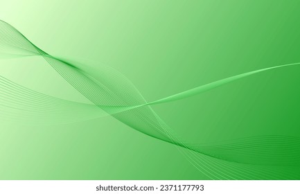 abstract green soft lines waves curves smooth gradient background