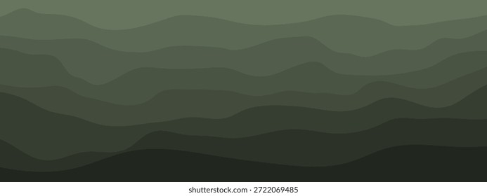 Abstract green soil and rock layers