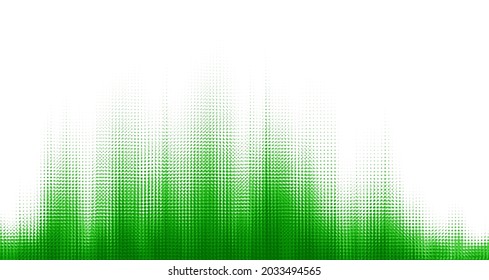 Abstract green sound waves or grass. Vector illustration.