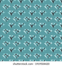 Abstract Green and Sparkling Gem Vector Graphic Seamless Pattern can be use for background and apparel design