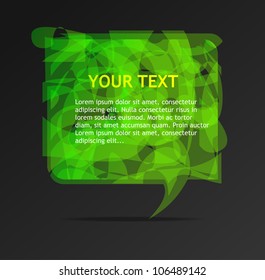 Abstract green speech bubble