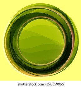 Abstract green sphere, circle for the cover, posters, drive icons