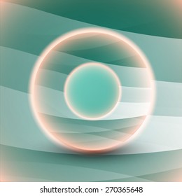 Abstract green sphere, circle for the cover, posters, drive icons