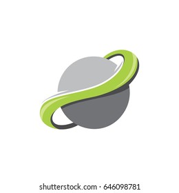 abstract green sphere logo