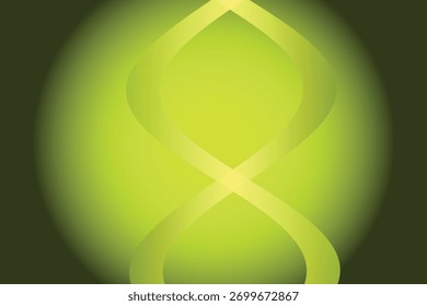 Esfera verde Abstractas con gradiente amarillo se arremolina contra un fondo negro, transmitiendo una sensación de movimiento y energía.