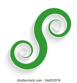 abstract green spiral