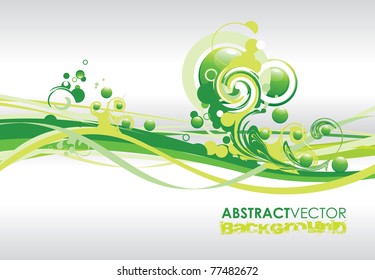 a abstract green spiral line background