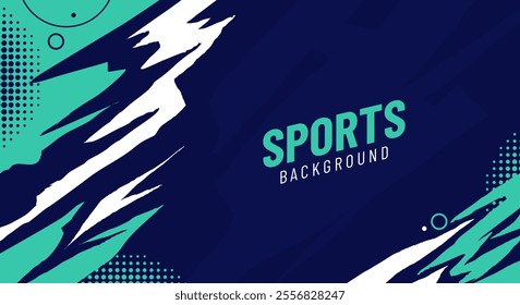 Abstract green sporty background with grunge effect