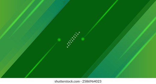 Abstract green sporty background template vector with shiny lines and lights. Green background with strong pattern design.Eps10 vector