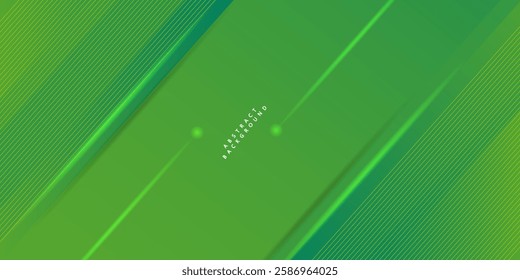 Abstract green sporty background template vector with shiny lines and lights. Green background with strong pattern design.Eps10 vector