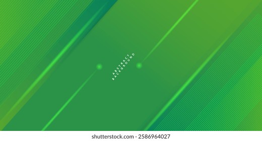 Abstract green sporty background template vector with shiny lines and lights. Green background with strong pattern design.Eps10 vector