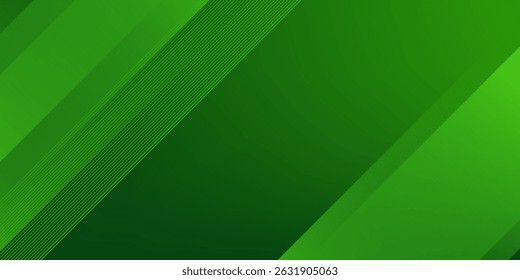Abstract green sporty background template vector with shiny lines and lights. Green background with strong pattern design.Eps10 vector