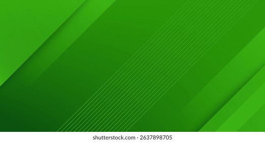 Abstract green sporty background template vector with shiny lines and lights. Green background with strong pattern design.Eps10 vector