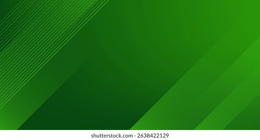 Abstract green sporty background template vector with shiny lines and lights. Green background with strong pattern design.Eps10 vector