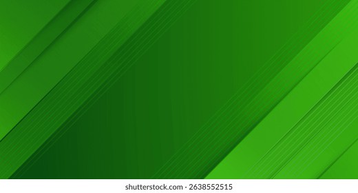 Abstract green sporty background template vector with shiny lines and lights. Green background with strong pattern design.Eps10 vector