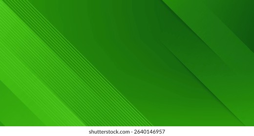 Abstract green sporty background template vector with shiny lines and lights. Green background with strong pattern design.Eps10 vector