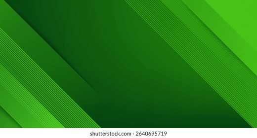 Abstract green sporty background template vector with shiny lines and lights. Green background with strong pattern design.Eps10 vector