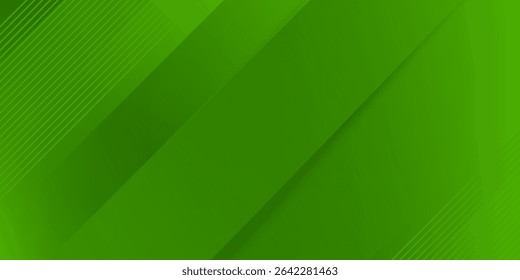 Abstract green sporty background template vector with shiny lines and lights. Green background with strong pattern design.Eps10 vector