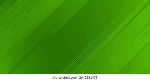 Abstract green sporty background template vector with shiny lines and lights. Green background with strong pattern design.Eps10 vector