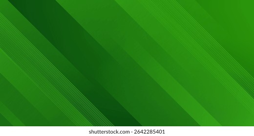 Abstract green sporty background template vector with shiny lines and lights. Green background with strong pattern design.Eps10 vector