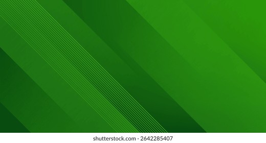Abstract green sporty background template vector with shiny lines and lights. Green background with strong pattern design.Eps10 vector